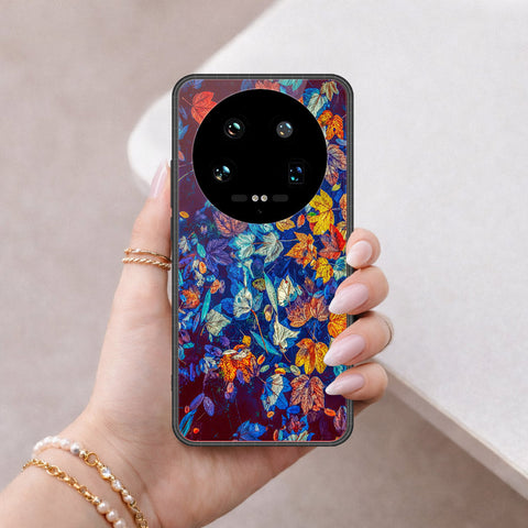 Xiaomi 14 Ultra Cover - Floral Series 2 - HQ Ultra Shine Premium Infinity Glass Soft Silicon Borders Case