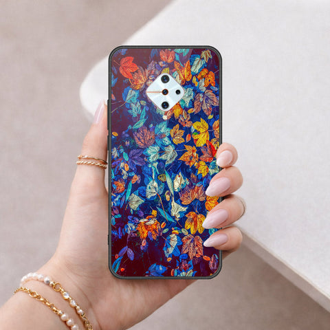 Vivo Y9s Cover - Floral Series 2 - HQ Ultra Shine Premium Infinity Glass Soft Silicon Borders Case