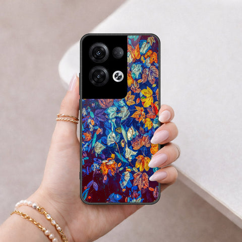 Oppo Reno 8 Pro  Cover - Floral Series 2 - HQ Ultra Shine Premium Infinity Glass Soft Silicon Borders Case