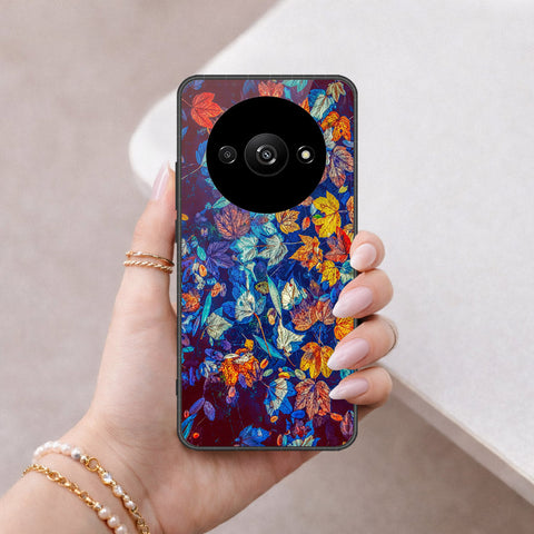 Xiaomi Redmi A3 Cover - Floral Series 2 - HQ Ultra Shine Premium Infinity Glass Soft Silicon Borders Case