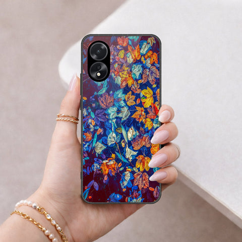 Oppo A38 Cover - Floral Series 2 - HQ Ultra Shine Premium Infinity Glass Soft Silicon Borders Case