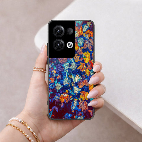Oppo Reno 8 Pro Plus Cover - Floral Series 2 - HQ Ultra Shine Premium Infinity Glass Soft Silicon Borders Case