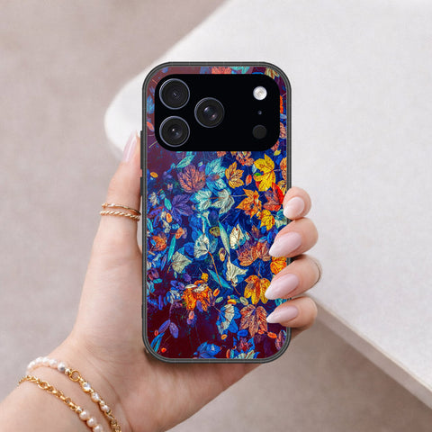 iPhone 17 Pro - Floral Series 2 - HQ Ultra Shine Premium Infinity Glass Soft Silicon Borders Case