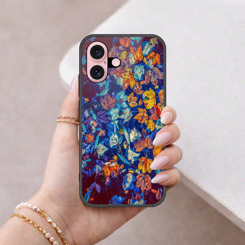 iPhone 16 - Floral Series 2 - HQ Ultra Shine Premium Infinity Glass Soft Silicon Borders Case