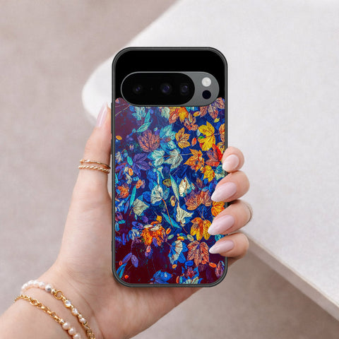 Google Pixel 9 Pro Cover - Floral Series 2 - HQ Ultra Shine Premium Infinity Glass Soft Silicon Borders Case