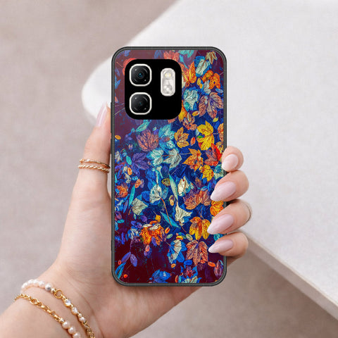 Infinix Hot 50i Cover - Floral Series 2 - HQ Ultra Shine Premium Infinity Glass Soft Silicon Borders Case