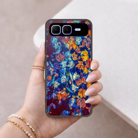 Infinix Smart 10 Plus Cover - Floral Series 2 - HQ Ultra Shine Premium Infinity Glass Soft Silicon Borders Case