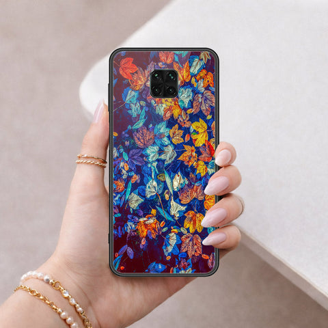 Xiaomi Redmi Note 9S Cover - Floral Series 2 - HQ Ultra Shine Premium Infinity Glass Soft Silicon Borders Case