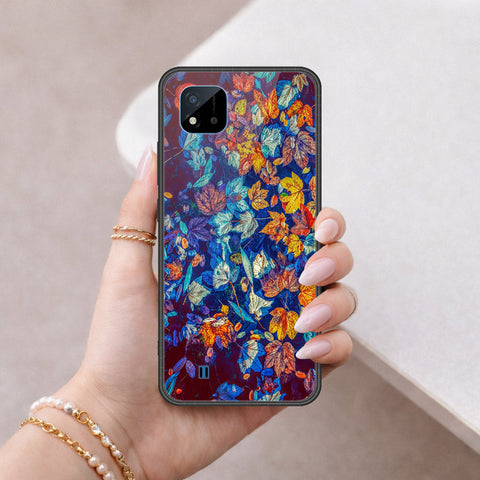 Realme C20A Cover - Floral Series 2 - HQ Ultra Shine Premium Infinity Glass Soft Silicon Borders Case