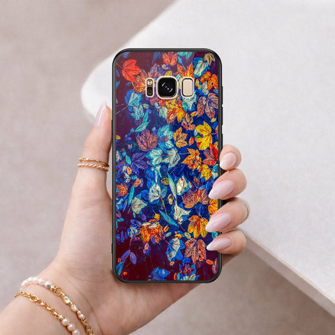 Samsung Galaxy S8 Plus Cover - Floral Series 2 - HQ Ultra Shine Premium Infinity Glass Soft Silicon Borders Case