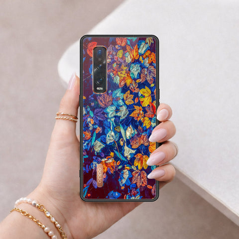 Oppo Find X2 Pro Cover - Floral Series 2 - HQ Ultra Shine Premium Infinity Glass Soft Silicon Borders Case