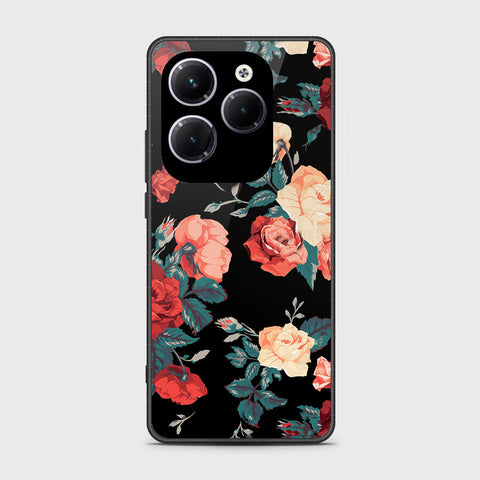 Infinix Hot 40 Pro Cover- Floral Series 2 - HQ Ultra Shine Premium Infinity Glass Soft Silicon Borders Case