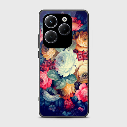 Infinix Hot 40 Pro Cover- Floral Series 2 - HQ Ultra Shine Premium Infinity Glass Soft Silicon Borders Case