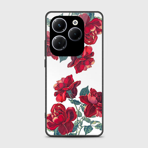 Infinix Hot 40 Pro Cover- Floral Series 2 - HQ Ultra Shine Premium Infinity Glass Soft Silicon Borders Case