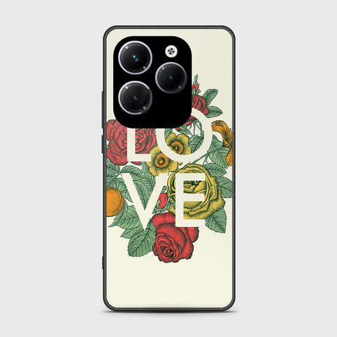 Infinix Hot 40 Pro Cover- Floral Series 2 - HQ Ultra Shine Premium Infinity Glass Soft Silicon Borders Case