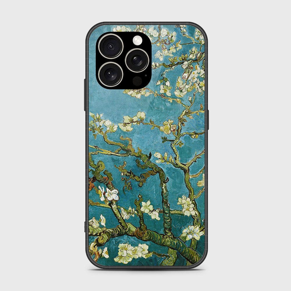 iPhone 15 Pro Max Cover- Floral Series 2 - HQ Ultra Shine Premium Infinity Glass Soft Silicon Borders Case (Fast Delivery) (SU)