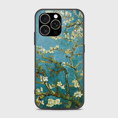iPhone 15 Pro Max Cover- Floral Series 2 - HQ Ultra Shine Premium Infinity Glass Soft Silicon Borders Case (Fast Delivery) (SU)
