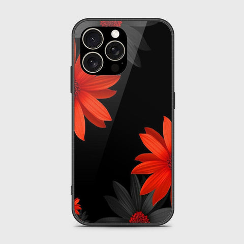 iPhone 15 Pro Max Cover- Floral Series 2 - HQ Ultra Shine Premium Infinity Glass Soft Silicon Borders Case (Fast Delivery) (SU)