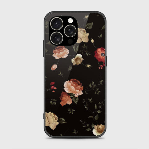 iPhone 15 Pro Max Cover- Floral Series 2 - HQ Ultra Shine Premium Infinity Glass Soft Silicon Borders Case (Fast Delivery) (SU)