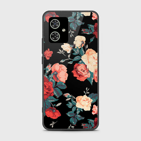 Motorola Moto G54 Cover- Floral Series 2 - HQ Ultra Shine Premium Infinity Glass Soft Silicon Borders Case