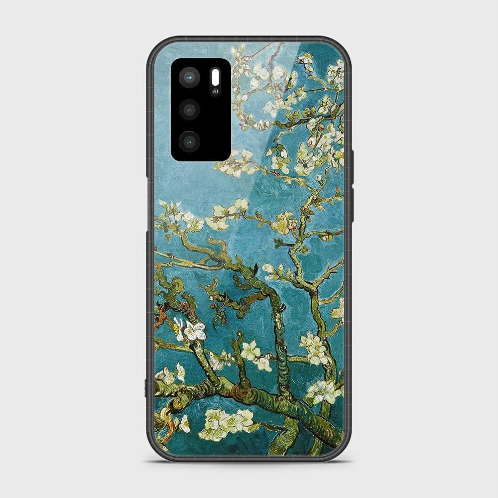 Oppo A54s Cover- Floral Series 2 - HQ Ultra Shine Premium Infinity Glass Soft Silicon Borders Case (Fast Delivery)