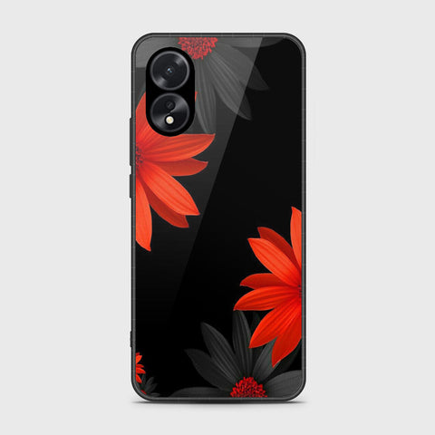 Oppo A38 Cover- Floral Series 2 - HQ Ultra Shine Premium Infinity Glass Soft Silicon Borders Case