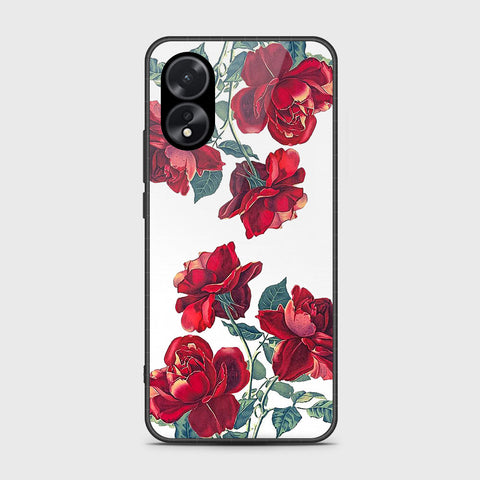 Oppo A38 Cover- Floral Series 2 - HQ Ultra Shine Premium Infinity Glass Soft Silicon Borders Case