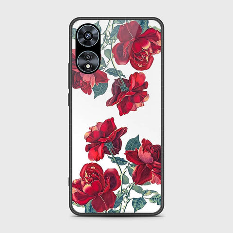 Oppo A58 4G Cover- Floral Series 2 - HQ Ultra Shine Premium Infinity Glass Soft Silicon Borders Case (Fast Delivery)