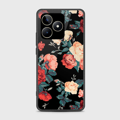 Realme C51 Cover- Floral Series 2 - HQ Ultra Shine Premium Infinity Glass Soft Silicon Borders Case