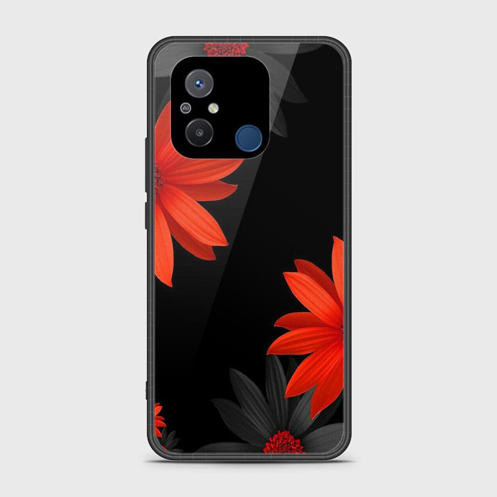 Xiaomi Redmi 12C Cover - Floral Series 2 - HQ Ultra Shine Premium Infinity Glass Soft Silicon Borders Case (Fast Delivery)
