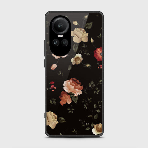 Oppo Reno 10 Pro Cover- Floral Series 2 - HQ Ultra Shine Premium Infinity Glass Soft Silicon Borders Case