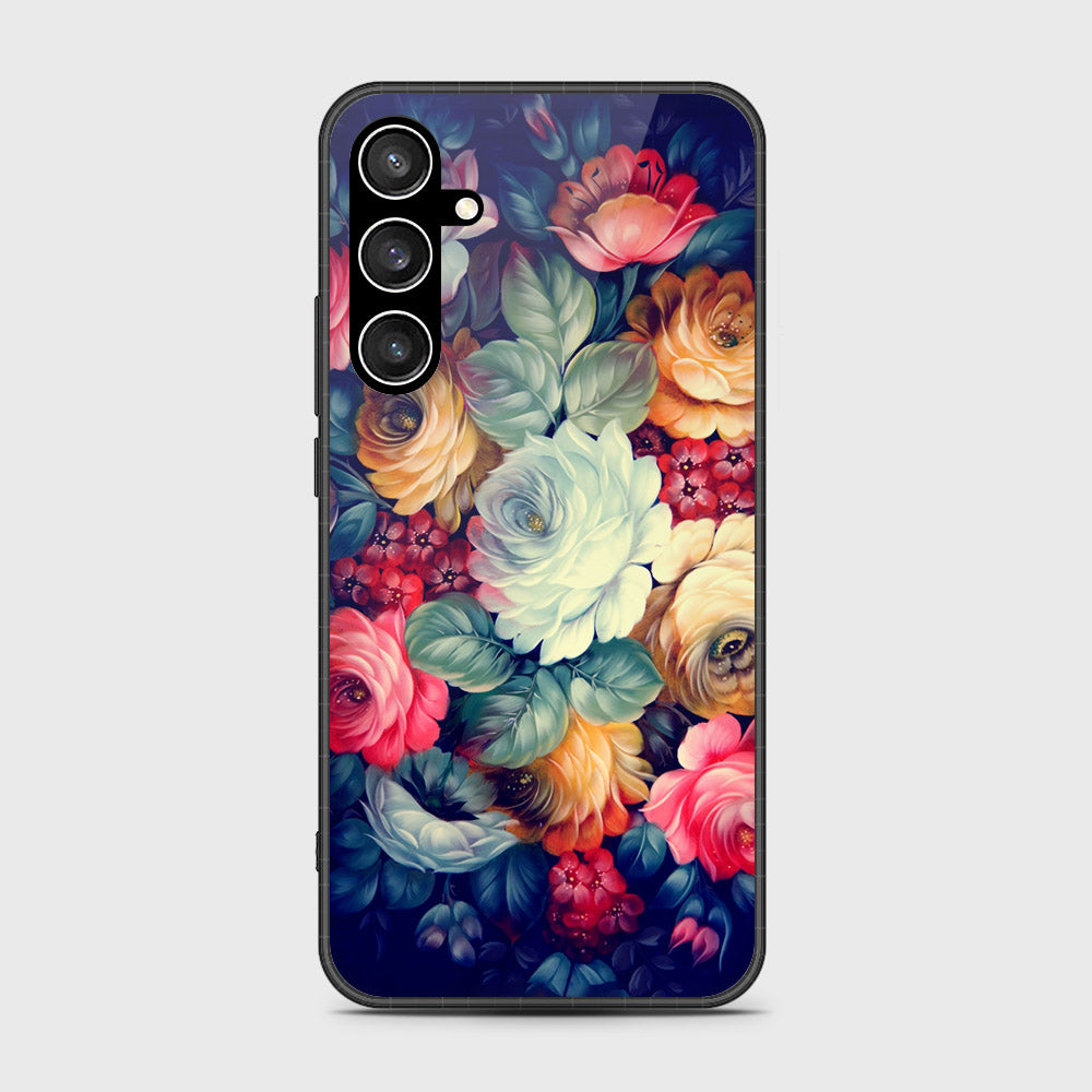Samsung Galaxy S23 FE  Cover- Floral Series 2 - HQ Ultra Shine Premium Infinity Glass Soft Silicon Borders Case (Fast Delivery)