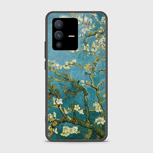 Vivo S12 Cover - Floral Series 2 - D50 - HQ Ultra Shine Premium Infinity Glass Soft Silicon Borders Case ( fast Delivery )