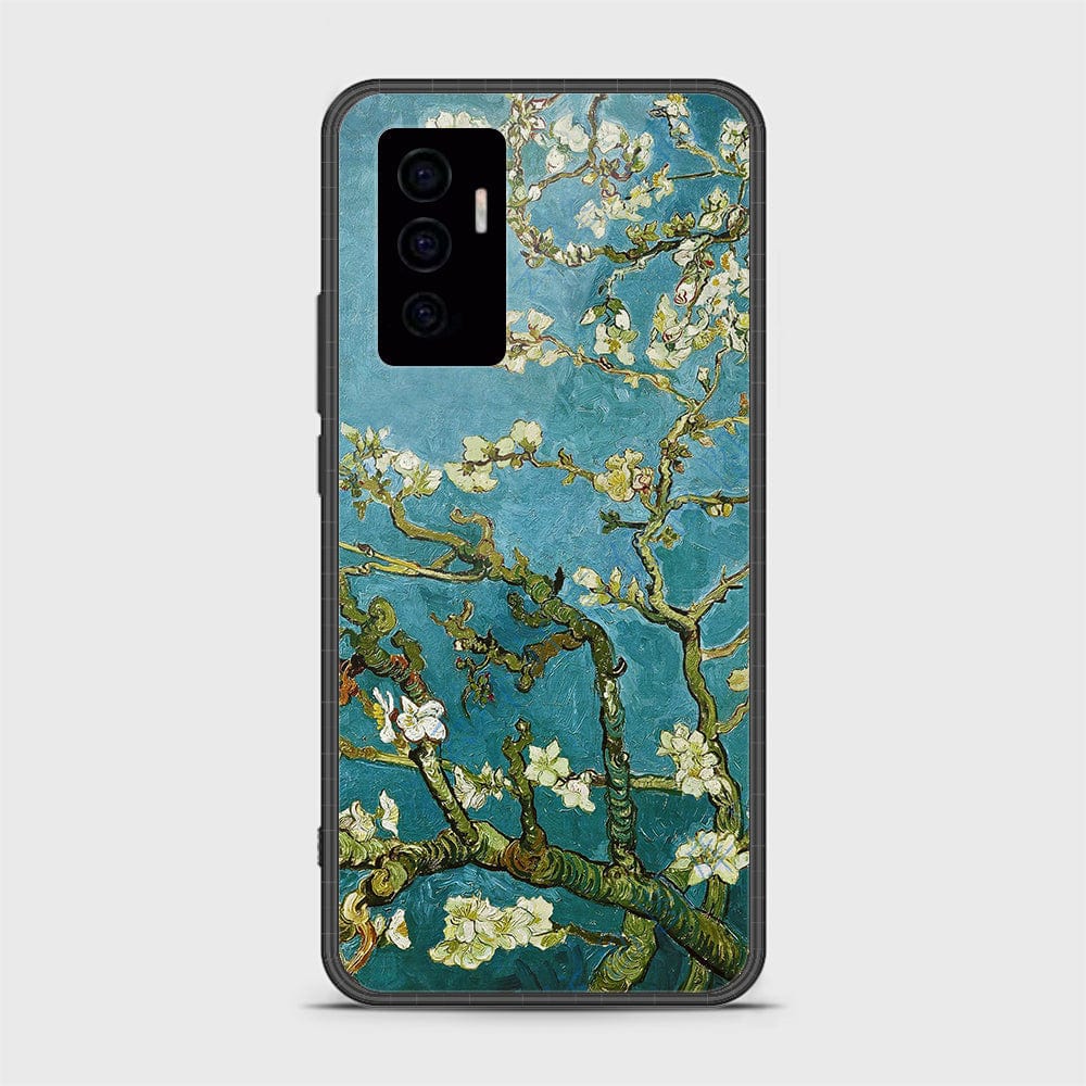 Vivo V23e Cover- Floral Series 2 - HQ Ultra Shine Premium Infinity Glass Soft Silicon Borders Case (Fast Delivery)