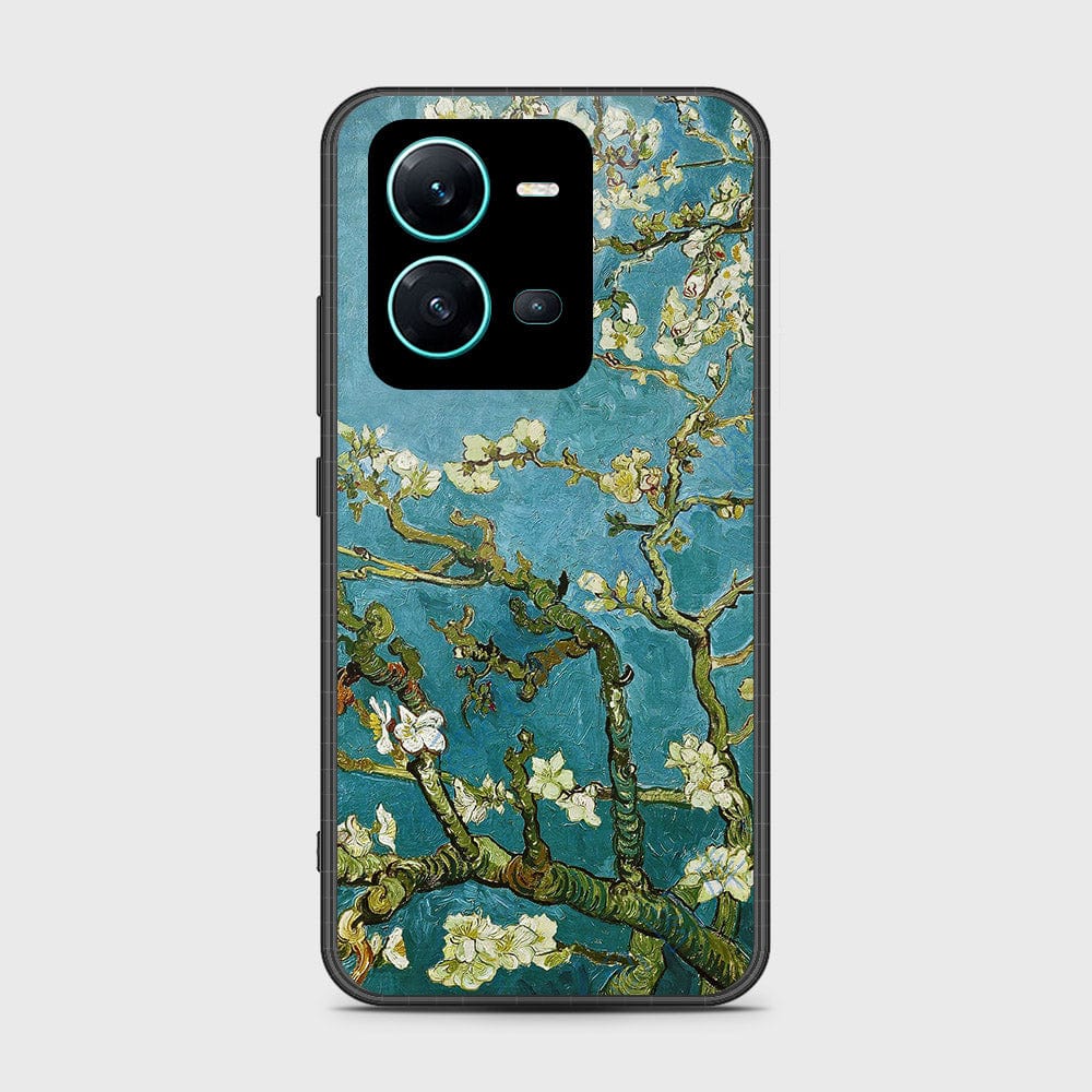 Vivo V25e Cover- Floral Series 2 - HQ Ultra Shine Premium Infinity Glass Soft Silicon Borders Case (Fast Delivery)