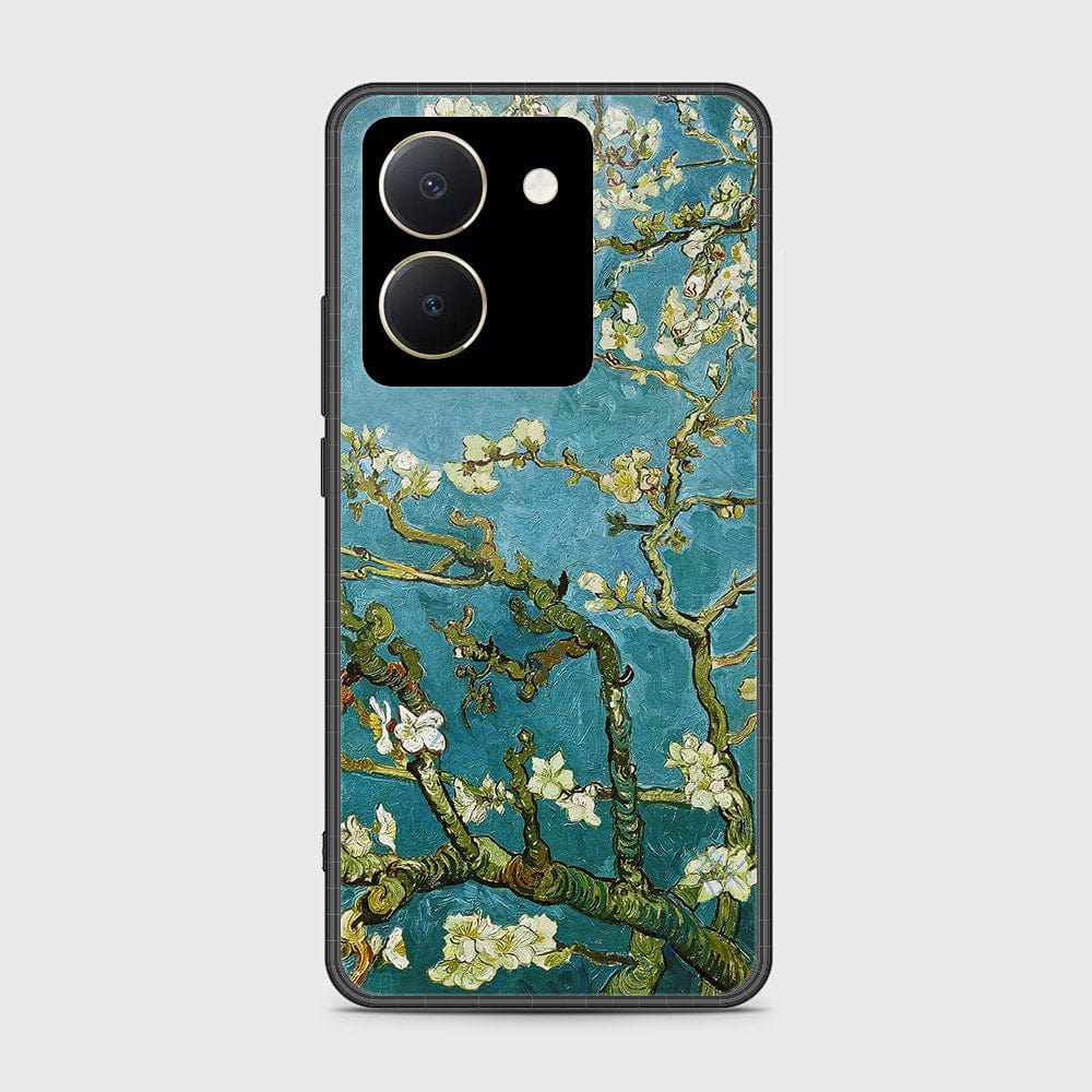 Vivo Y27s Cover- Floral Series 2 - HQ Ultra Shine Premium Infinity Glass Soft Silicon Borders Case (Fast Delivery) (SU)