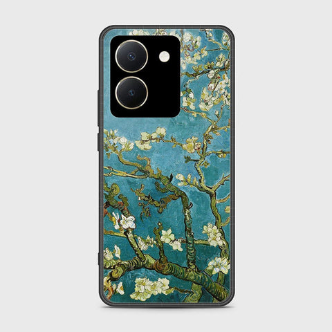 Vivo Y27s Cover- Floral Series 2 - HQ Ultra Shine Premium Infinity Glass Soft Silicon Borders Case (Fast Delivery) (SU)