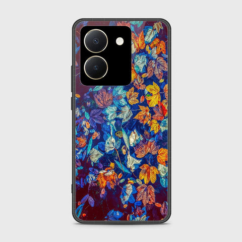 Vivo Y27s Cover- Floral Series 2 - HQ Ultra Shine Premium Infinity Glass Soft Silicon Borders Case (Fast Delivery) (SU)