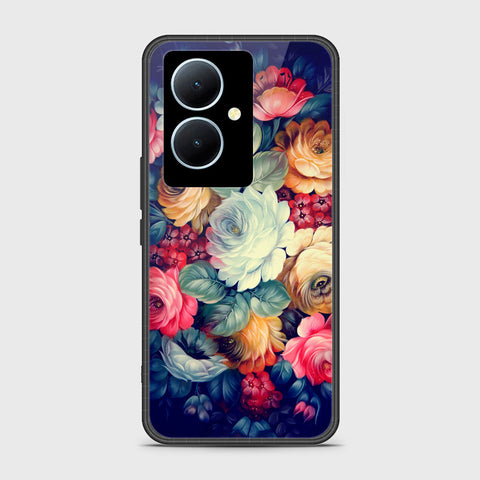 Vivo Y78 Cover - Floral Series 2 - HQ Ultra Shine Premium Infinity Glass Soft Silicon Borders Case