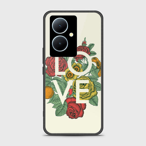 Vivo Y78 Cover - Floral Series 2 - HQ Ultra Shine Premium Infinity Glass Soft Silicon Borders Case