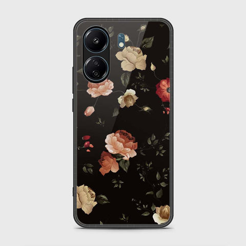 Xiaomi Redmi 13C Cover- Floral Series 2 - HQ Ultra Shine Premium Infinity Glass Soft Silicon Borders Case (Fast Delivery)