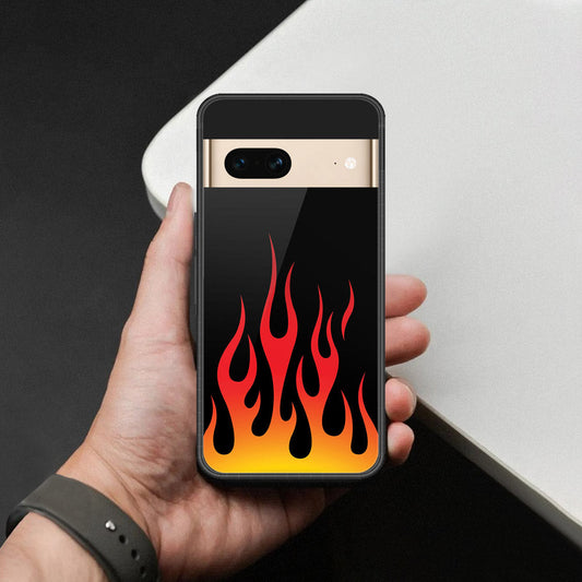 Google Pixel 7- Stellar Series -HQ Ultra Shine Premium Infinity Glass Soft Silicon Borders Case