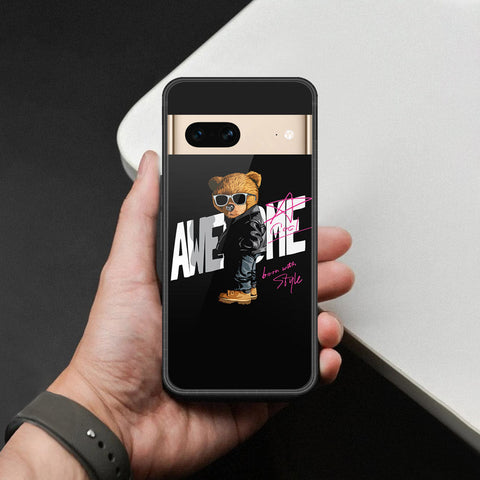 Google Pixel 7- Stellar Series -HQ Ultra Shine Premium Infinity Glass Soft Silicon Borders Case
