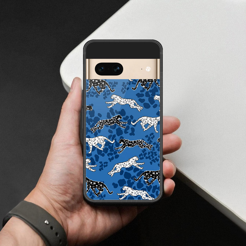 Google Pixel 7- Hustle Series -HQ Ultra Shine Premium Infinity Glass Soft Silicon Borders Case