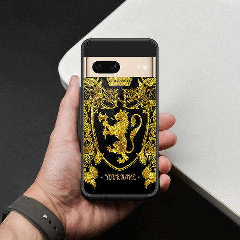 Google Pixel 7- Gold Series -HQ Ultra Shine Premium Infinity Glass Soft Silicon Borders Case