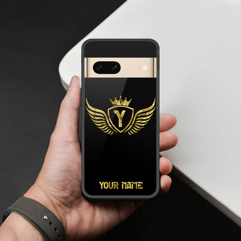 Google Pixel 7- Gold Series -HQ Ultra Shine Premium Infinity Glass Soft Silicon Borders Case