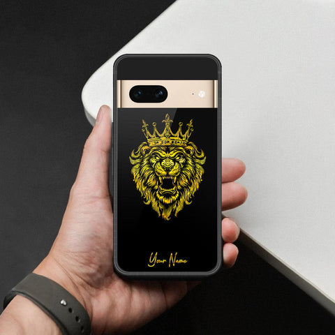 Google Pixel 7- Gold Series -HQ Ultra Shine Premium Infinity Glass Soft Silicon Borders Case