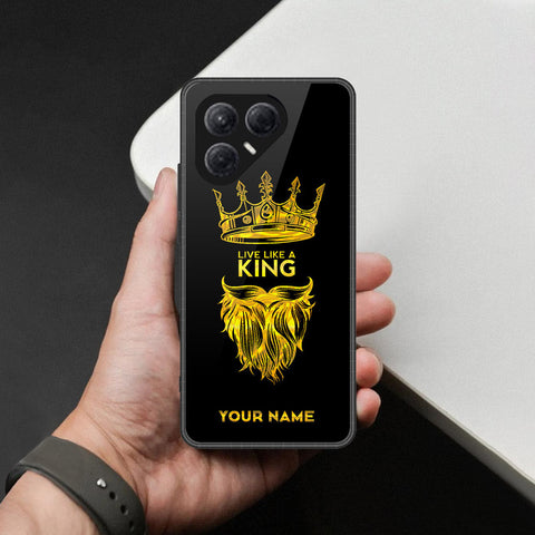 Tecno Pova 7 4G- Gold Series -HQ Ultra Shine Premium Infinity Glass Soft Silicon Borders Case