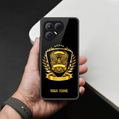 Tecno Pova 7 4G- Gold Series -HQ Ultra Shine Premium Infinity Glass Soft Silicon Borders Case