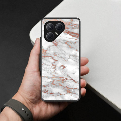 Tecno Pova 7 4G- White Marble Series 2 -HQ Ultra Shine Premium Infinity Glass Soft Silicon Borders Case